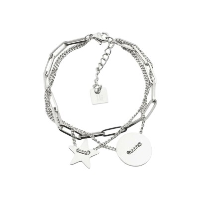 Bracelet Zag Star en acier
