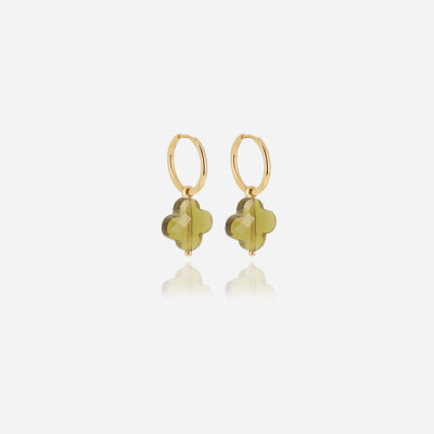 Boucles d'oreilles ZAG en acier doré