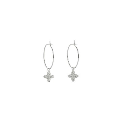 Boucles d'oreilles Zag Carnaval en acier et oxyde de zirconium