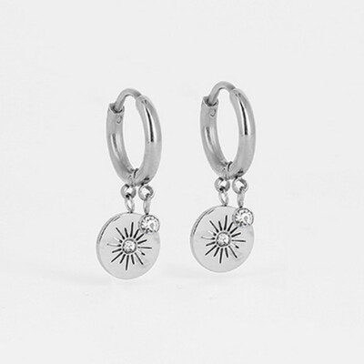 Boucles d'oreilles pendantes ZAG en acier