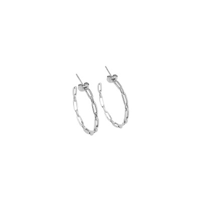 Boucles d'oreilles Zag Spetsès en acier