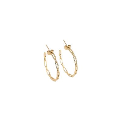 Boucles d'oreilles Zag Spetsès en acier doré