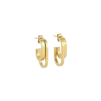 Boucles d'oreilles Zag Archi en acier doré