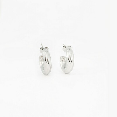 Boucles d'oreilles ZAG en acier