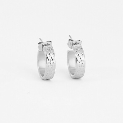 Boucles d'oreilles ZAG en acier