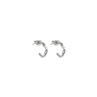 Boucles d'oreilles Zag Alexa en acier et oxyde de zirconium