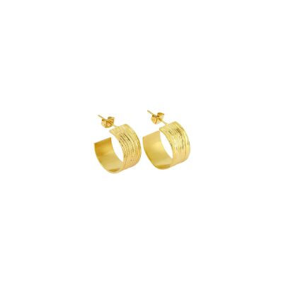 Boucles d'oreilles Zag Chinchero en acier doré