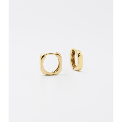 Boucles d'oreilles Zag en acier doré