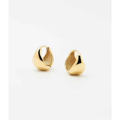 Boucles d'oreilles Zag en acier doré