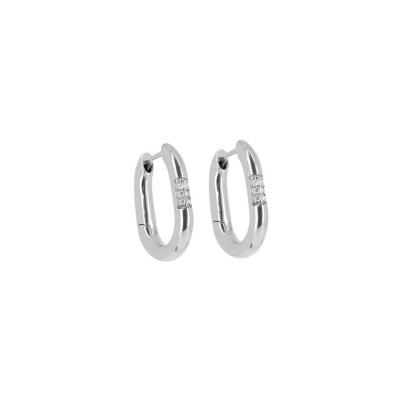 Créoles Zag en acier