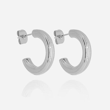 Boucles d'oreilles ZAG en acier doré