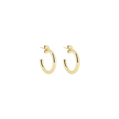 Créoles Zag en acier doré