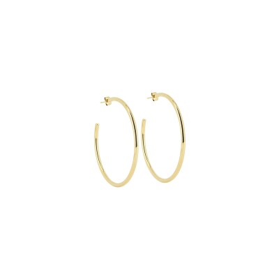 Créoles Zag en acier doré