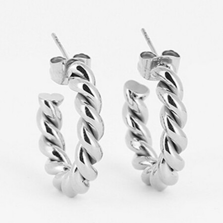 Boucles d'oreilles ZAG en acier