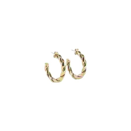 Boucles d'oreilles ZAG en acier doré