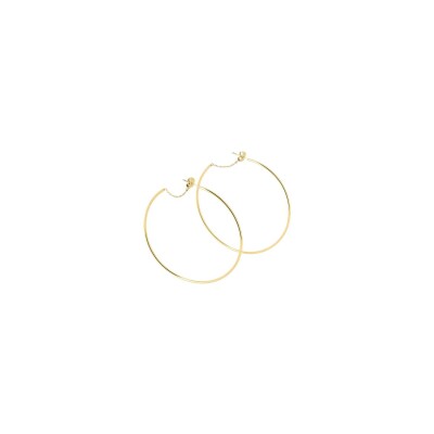 Créoles Zag en acier doré