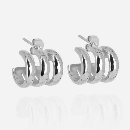 Boucles d'oreilles ZAG en acier