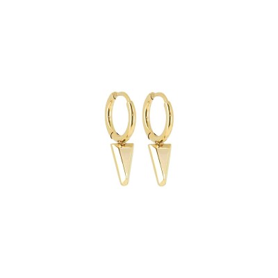Boucles d'oreilles Zag Galia en acier doré