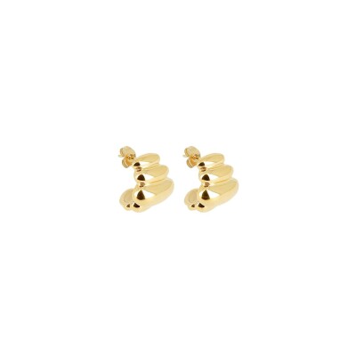 Mini boucles d’oreilles Zag en acier doré