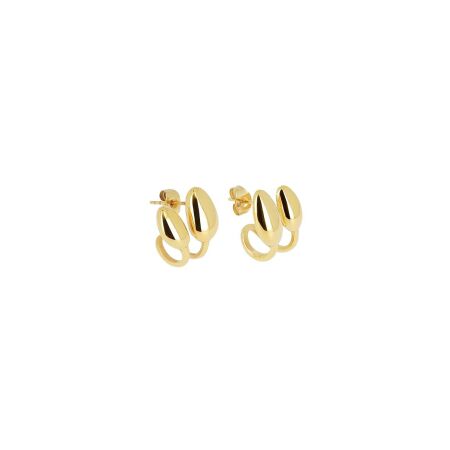 Boucles d'oreilles ZAG Neuilly en acier doré