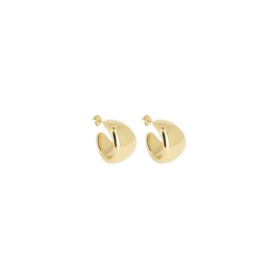 Créoles Zag en acier doré