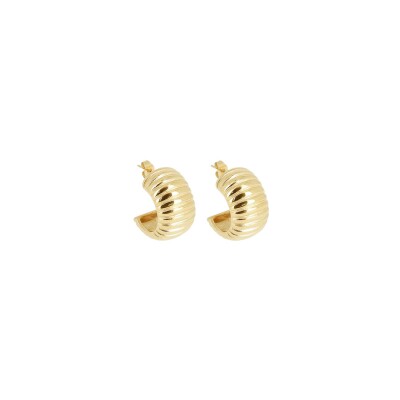 Boucles d'oreilles Zag en acier doré