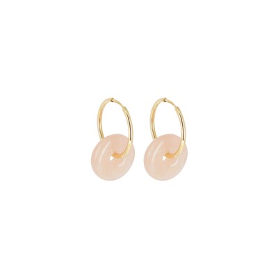 Boucles d'oreilles Zag Shade en acier doré et résine
