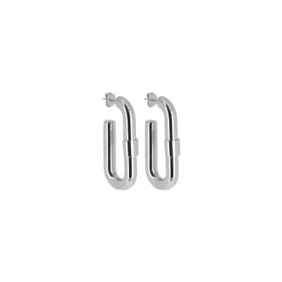 Créoles Zag en acier