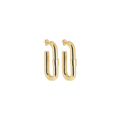 Créoles Zag en acier doré