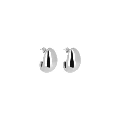 Boucles d'oreilles Zag Ace en acier