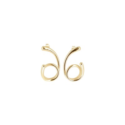 Boucles d'oreilles Zag Elpi en acier doré