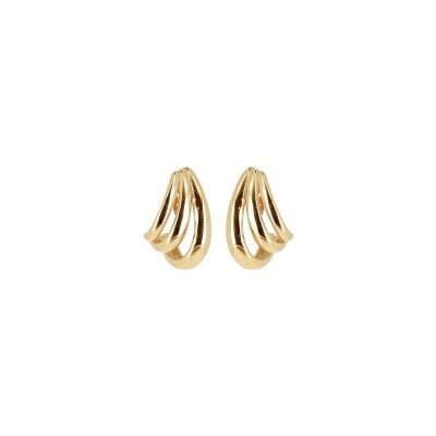 Boucles d'oreilles Zag en acier doré