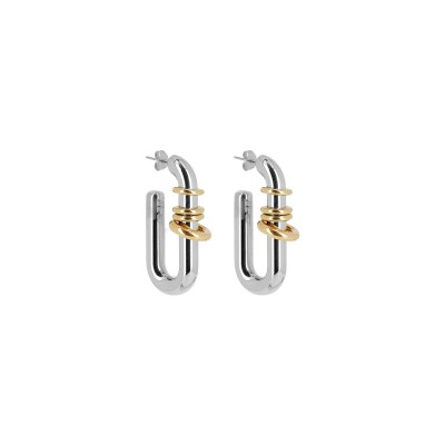 Boucles d'oreilles Zag en acier