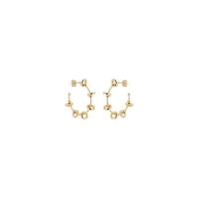 Boucles d'oreilles Zag Mercury  en acier doré