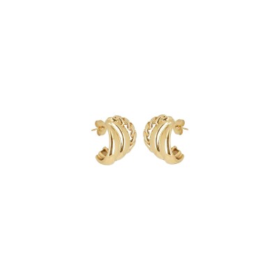Boucles d'oreilles Zag Girogio en acier doré