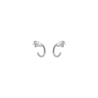 Boucles d'oreilles Zag Laureto  en acier et oxyde de zirconium