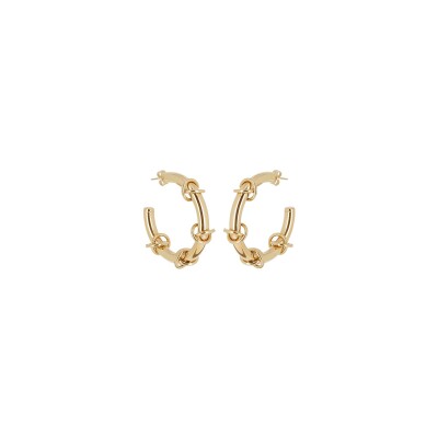 Boucles d'oreilles Zag Balogna en acier doré