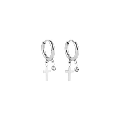 Boucles d'oreilles Zag Lucky Spirit en acier
