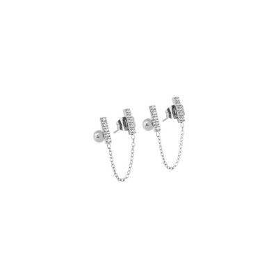 Mini boucles d’oreilles Zag en acier