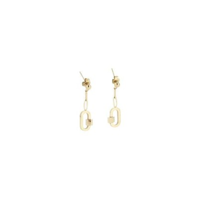 Boucles d'oreilles Zag en acier doré