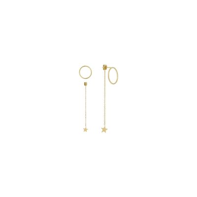 Boucles d'oreilles Zag Starlight en acier doré