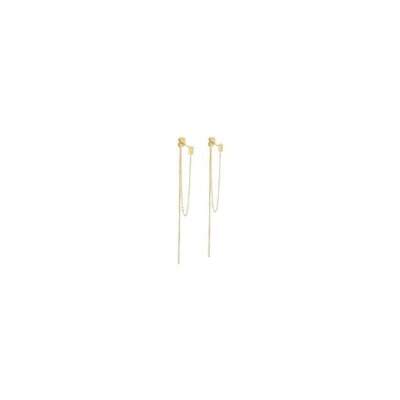 Boucles d'oreilles Zag en acier doré