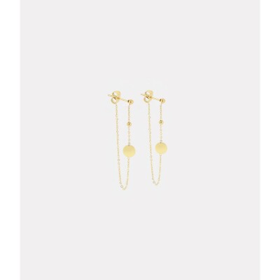 Boucles d'oreilles Zag en acier doré