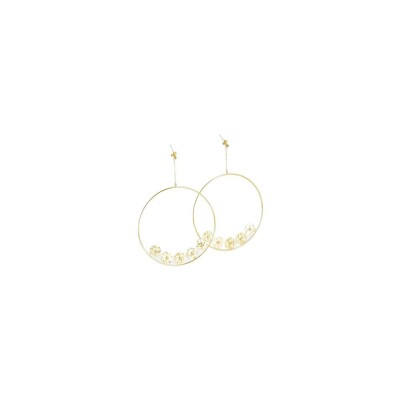 Boucles d'oreilles Zag en acier doré