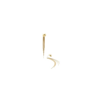 Boucles d'oreilles Zag en acier doré