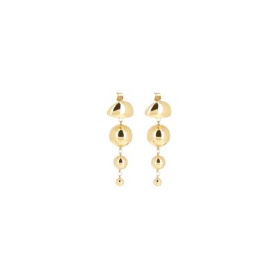 Boucles d'oreilles Zag en acier doré