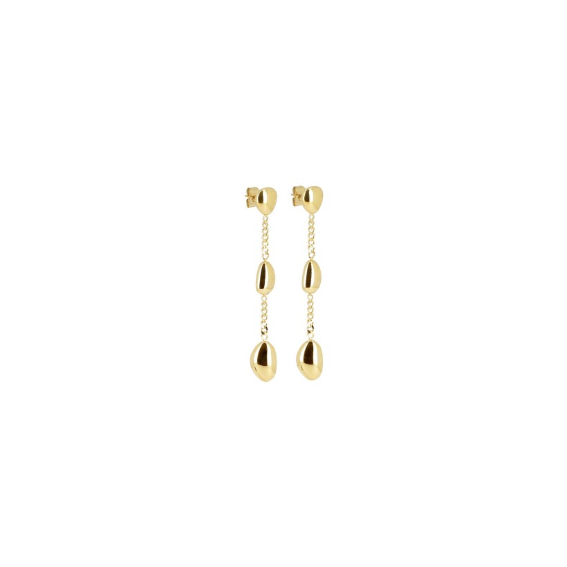 Boucles d'oreilles ZAG en acier doré