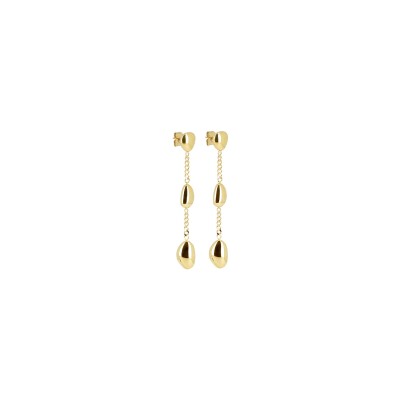 Boucles d'oreilles ZAG en acier doré