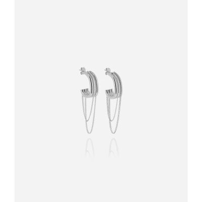 Boucles d'oreilles Zag en acier