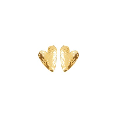 Boucles d'oreilles Zag en acier doré